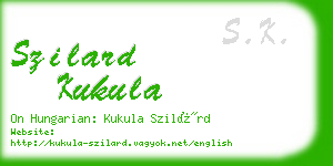 szilard kukula business card